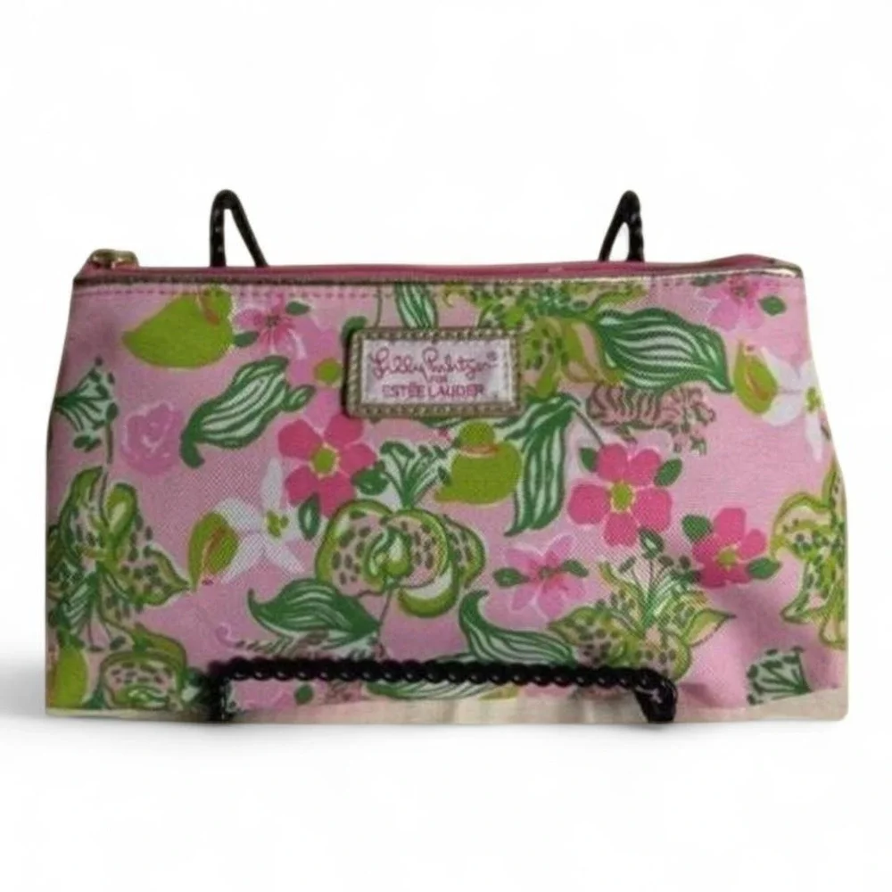 Lilly Pulitzer for Estée‎ Lauder Pink & Green Floral Makeup Bag